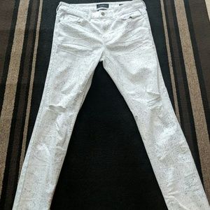 Pacsun White splatter paint skinny jeans